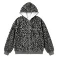 thumbnail image 5 of BFRGSIJ Leopard Print Zip Up Hoodie for Women Fleece Lined Hooded Jacket with Pockets Casual Streetwear Fall Winter Sweatshirt M, 5 of 6