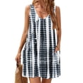 thumbnail image 3 of Zeagoo Women's Casual Tshirt Dress with Pockets Summer Flowy Beach Dresses V Neck Women Sleeveless Tank Dress Short Mini Sundresses, 3 of 6