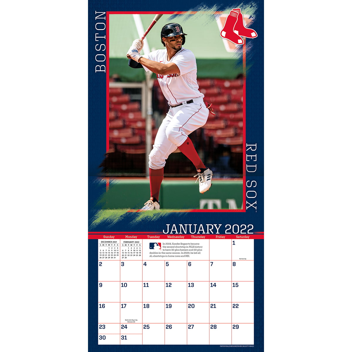 GEAT GIFT IDEA 2021 Boston Red Sox  Daily Desk Calendar  Turner Licensing
