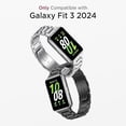 thumbnail image 2 of FESIGN Stainless Steel No Gap Watch Band Compatible with Samsung Galaxy FIT3 Metal Replacement Strap for Samsung Galaxy FIT 3 for Women Men, Black, 2 of 7