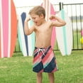 thumbnail image 4 of FORMRS Boys Swim Trunks Quick Dry Mesh Liner Boardshorts Sizes XS-XL, Pink Geometric, 4 of 7