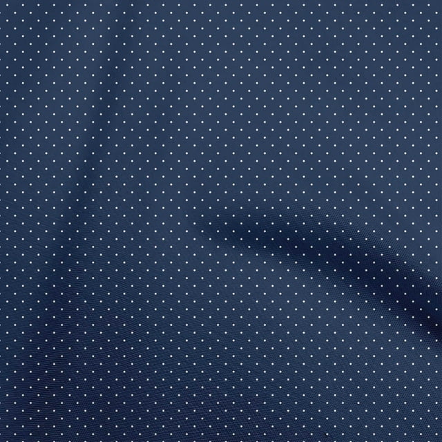 oneOone Rayon Navy Blue Fabric Dot Sewing Material Print Fabric By The Yard 56 Inch Wide