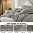 thumbnail image 6 of Simple&Opulence Linen Duvet Cover - Linen Cotton Blend 2 Pieces Bedding Set, 1 Duvet Cover 68 x 86 Inches and 1 Pillowcase- Solid Color Collection , Soft & Cozy ,Cooling Bedding-Grey, Twin, 6 of 10
