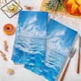thumbnail image 3 of Blue Summer Beach Microfiber Kitchen Towel, Seaside Ocean Coastal Nautical Soft Absorbent Dish Towels, Quick Drying Washable Dishcloths for Kitchen Cleaning, Drying Dishes, 18x28 Inches, 3 of 9