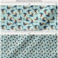 thumbnail image 2 of Soimoi Cotton Voile Fabric Text,Rugby Ball & Bird Cartoon Print Fabric by The Yard 42 Inch Wide, 2 of 7