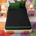 thumbnail image 4 of Erosebridal Mid-Century Stripes Zipper Full Size Comforter Sets with Fitted Sheet and 2 Pillowcases,Abstract Geometric Lines Zipper Bedding Set,Black Reversible,4 Pieces, 4 of 7