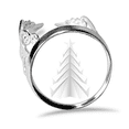 thumbnail image 1 of White mas Tree Origa Ring Adjustable Love Wedding Engagement, 1 of 3