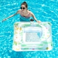 thumbnail image 4 of Inflatable Water Pool Floating Mattress with Headrest Summer Swimming Beach Floating Platform for Relaxation Easy to Inflate and Deflate, 4 of 4