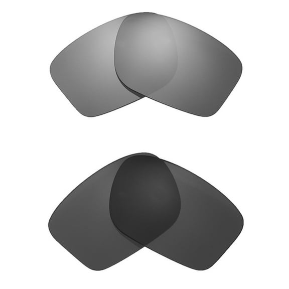 Walleva Polarized Titanium   Black Replacement Lenses For Oakley Chainlink Sunglasses