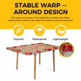 thumbnail image 4 of Valentines Love Heart Table Cloths for 4 Foot Rectangle Tables, Eucalyptus Red Love Heart Wooden Patio Waterproof Elastic Fitted Tablecloths, Washable Rectangular Table Cover for Camping, 4 of 8