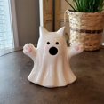 thumbnail image 4 of Bonita estatua de fantasma con lazo, divertidos adornos de fantasmas, bonita estatua de fantasma con calabaza, figura de resina con forma de pata de gato espeluznante, decoración de Halloween para el, 4 of 5