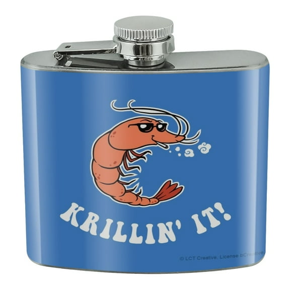 Krillin' It Killing Funny Humor Stainless Steel 5oz Hip Drink Kidney Flask