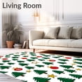 thumbnail image 2 of ODIKA 2'x3' Machine Washable Non-Slip Area Rug, Whimsical Evergreen Grove with Festooned Ornaments and Accents High Traffic Rug, Green, 621293, 2 of 7