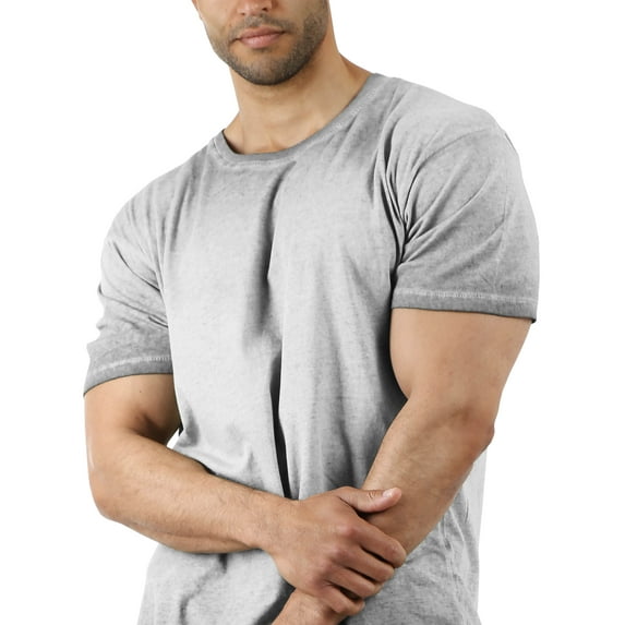 Ma Croix Mens Oil Wash Short Sleeve T Shirts Soft Faded Vintage Casual Crewneck Tee
