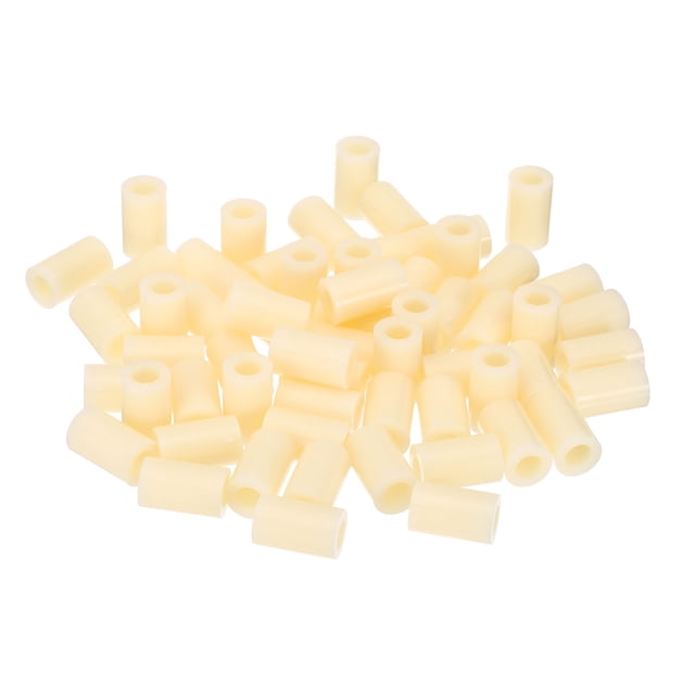 Unique Bargains Ensemble de Rondelles d'Espacement Rond, 120 Pcs Rondelles d'Espacement en Plastique ABS 6.2mm ID, 11mm OD, 16mm Longueur pour Vis M6