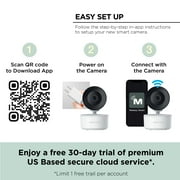 Merkury Smart Indoor Camera 1080p - Auto-Tracking Wi-Fi Security Camera, White (1-Pack)