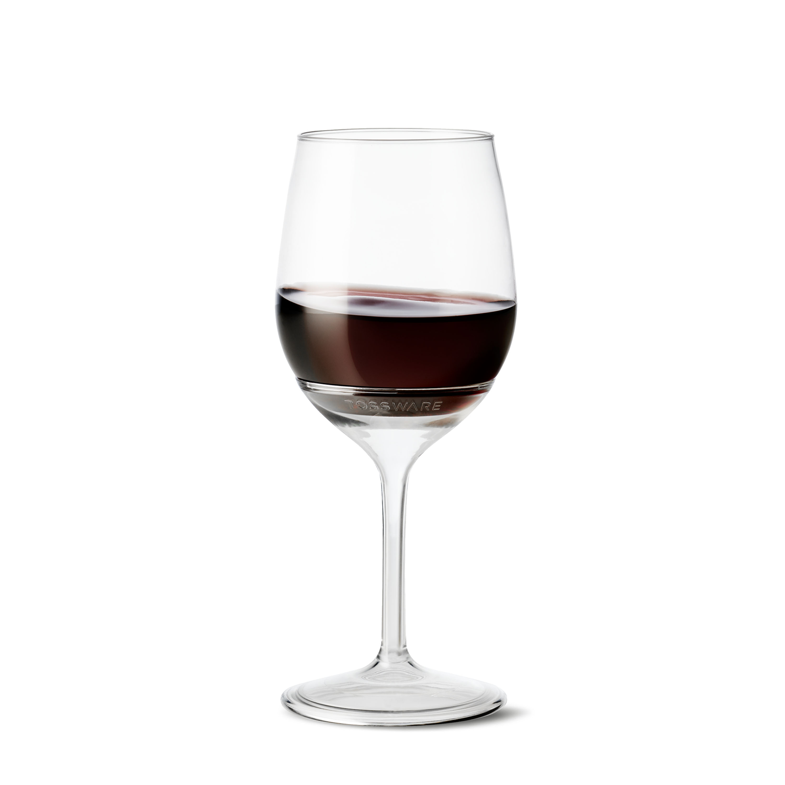 Tossware Clear Plastic 14 Oz Stemmed Vino Wine Glass Set Of 48