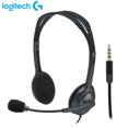 thumbnail image 1 of Auriculares con cable Irfora Auriculares estéreo Logitech H111 con micrófono giratorio Auriculares con cable de 3,5 mm para llamadas de música para juegos de jugador Irfora Auriculares con cable, 1 of 7