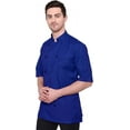 thumbnail image 3 of WARRIOR POINT men's chef coat half sleeve PolyCotton slim fit chef coat size-(S-6XL), 3 of 7