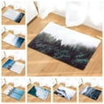 thumbnail image 2 of Nordic Entrance Doormat Kitchen Mat Bedroom Hallway Floor Rug Seawater Mountain Pattern Flannel Carpet Non-slip Mat, 2 of 6