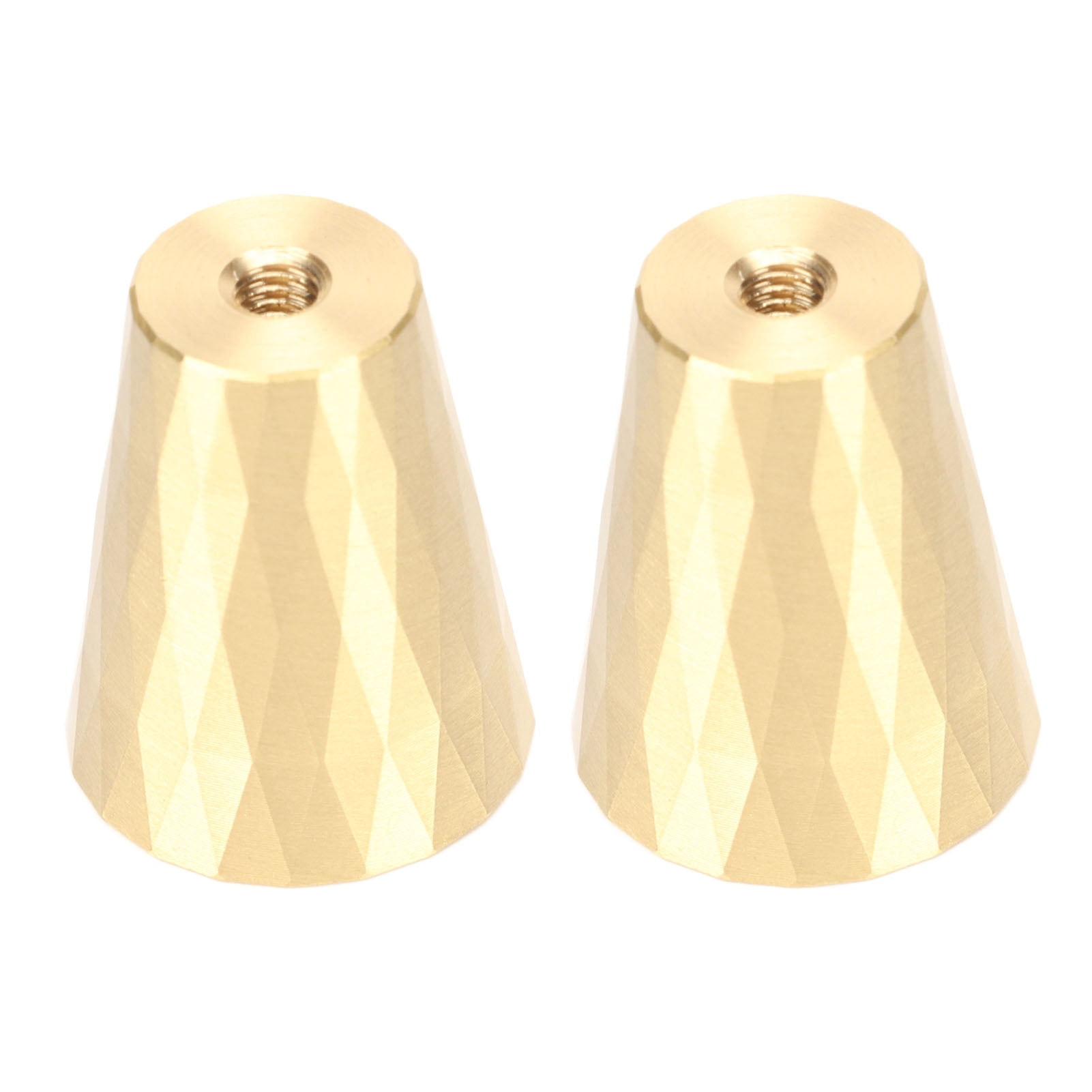Round Gold Knob, Kitchen Hardware Knob 2 Sets Brass Easy To Install for Drawers for Wardrobes