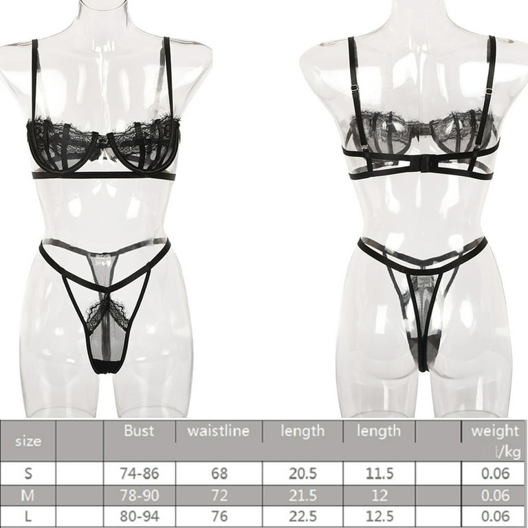 Women Lace And Mesh Wave Floral Bra Bralette And Panty Set Sexy Valentines  Day Lingerie Underwear With Adjustable Spaghetti Straps S XXL From 6,26 €