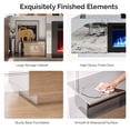 thumbnail image 5 of Ktaxon Modern TV Stand with 36" Fireplace, 70" High Gloss Entertainment Center with LED RGB Light for Living Room, 12 Colors Flames Electric Fireplace Mantel, Silver, 5 of 7