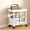 White-[2-Tier], variant on Bxaolu 2-Tier Plastic Rolling Utility Cart, Multi-Functional Storage Trolley for Office, Living Room, Kitchen, Movable Storage Organizer with Wheels, White
