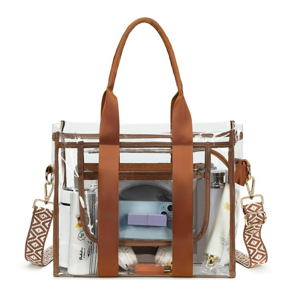 Bolsa de mano transparente para mujer aprobada por el estadio