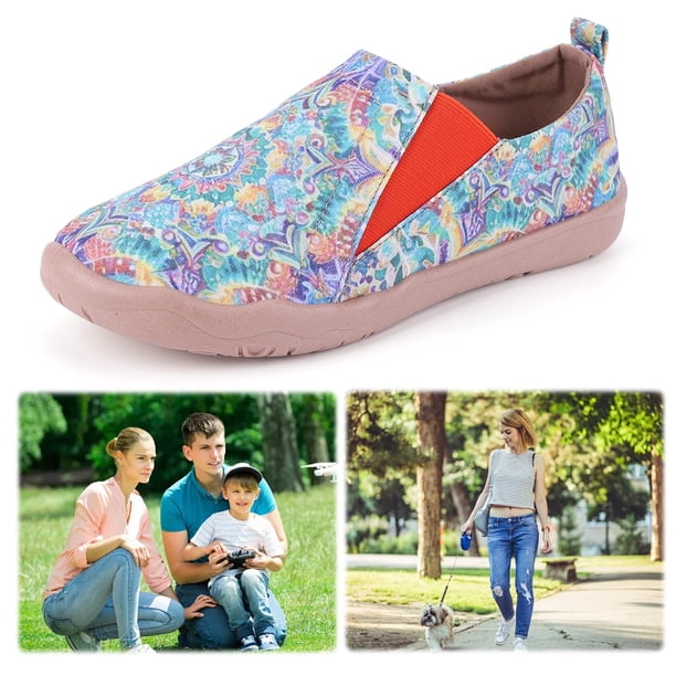 Mocasines Ligeros para Zapatos Informales Lona Pintados Con Arte Antideslizantes Cómodos Viajes Al Aire Libre