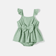 thumbnail image 2 of PatPat Family Matching Button Half Placket Ruched Tank Dresses and Colorblock Polo Neck T-shirts Sets, 2 of 4