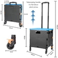 thumbnail image 3 of FELiCON Foldable Utility Cart with 4 Rotate Wheels, Black/Blue, 3 of 7
