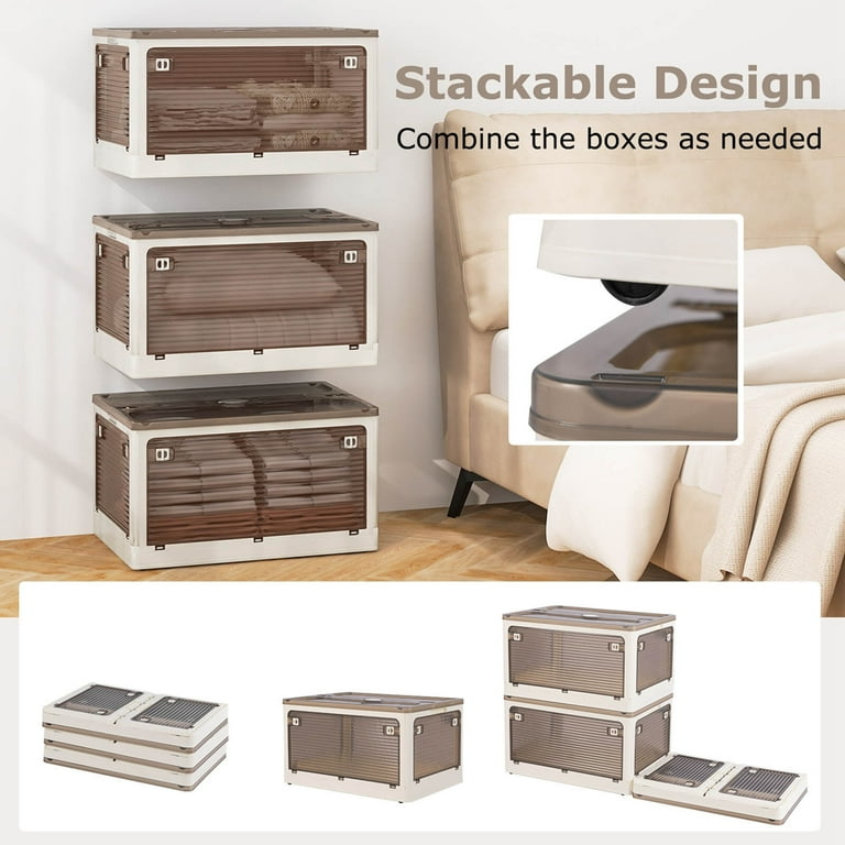 Costway 6 Pack Stackable Storage Bins with Lids 54 Gallon