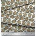 thumbnail image 3 of Soimoi Poly Georgette Fabric Leaves & Floral Block Decor Fabric Printed Yard 52 Inch Wide, 3 of 3