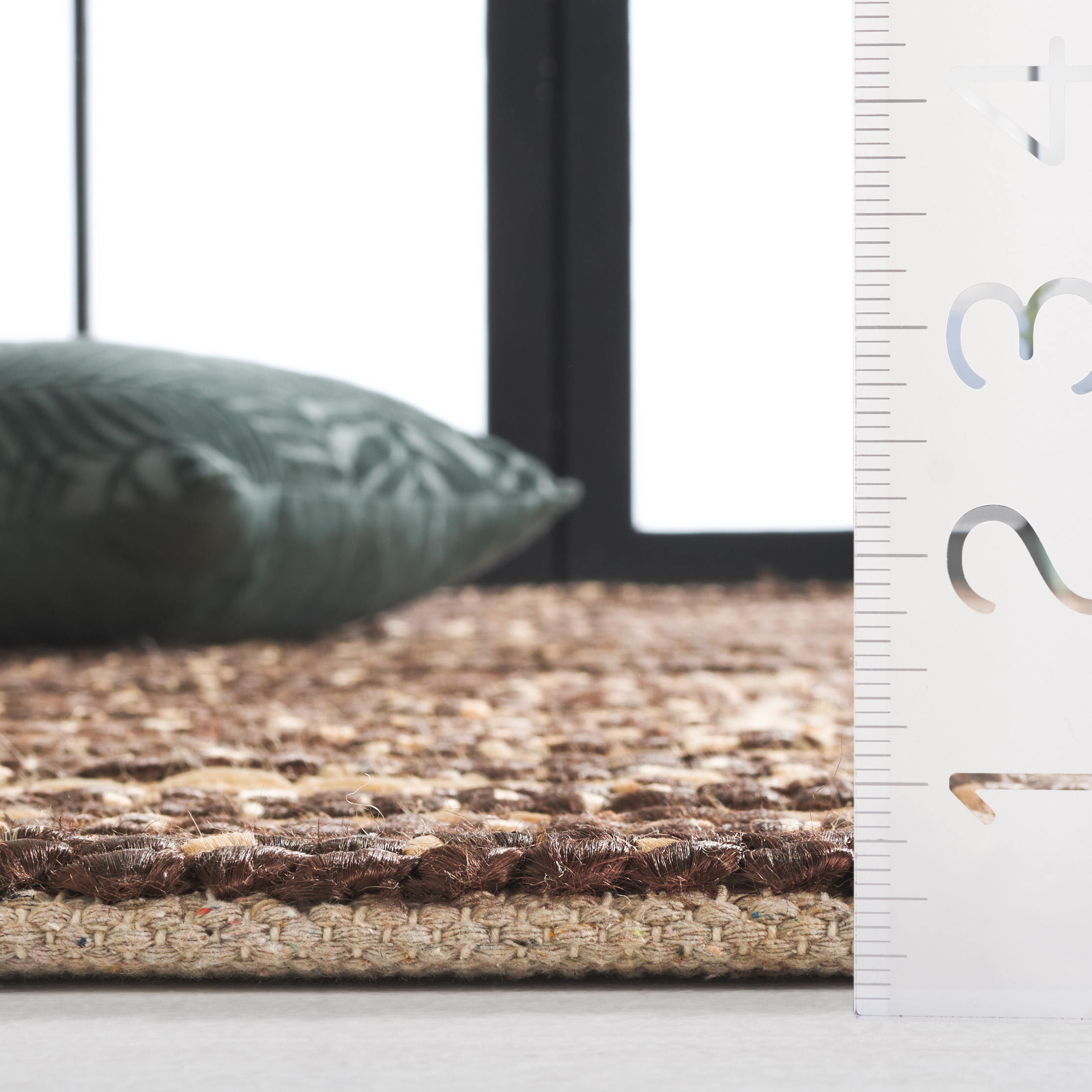 SAFAVIEH Natural Fiber Bentley Striped Area Rug, Natural/Brown, 6' x 9'