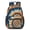 Orange and Blue, variant on Blue and Purple Tie Dye Pattern 17" School Backpacks for Teens,Waterproof Oxford Fabric,S-Shape Padded Straps for School,Travel,Hiking,Camping