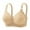 Beige-01, variant on Womens Lace Bras, Simple Solid Color Wireless Bra, Soft Cup Plus Size Daily Bras