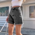 thumbnail image 5 of JIKNTTR Womens Ripped Denim Shorts Trendy Loose Casual Women's New Denim Shorts High Waist Loose Trousers Leisure Outdoor Outfits, 5 of 5