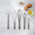 thumbnail image 3 of Tovolo Stainless Steel 6" Mini Whisk, 8" Beat Whisk, 10" Sauce Whisk, 11" Whisk Whip and 12" Dough Whisk Kitchen Utensil Bundle - Set of 5, 3 of 4