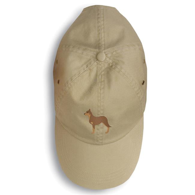 Australian Kelpie Embroidered Patch & Hat Red