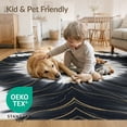 thumbnail image 4 of ODIKA 8'x10' Washable Area Rug Marbled Abstract Swirling Contemporary Smalltan for Dining Room, Large Office, Lounge, Non-Slip Chair-Friendly Mat, 4 of 7