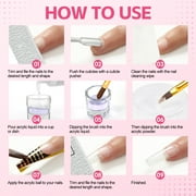 COSCELIA Acrylic Nail Kit with u v Light for Beginners 12PC Glitter Decorations Powders Nail Set Kit Nail Art Professional DIY Gift for Women