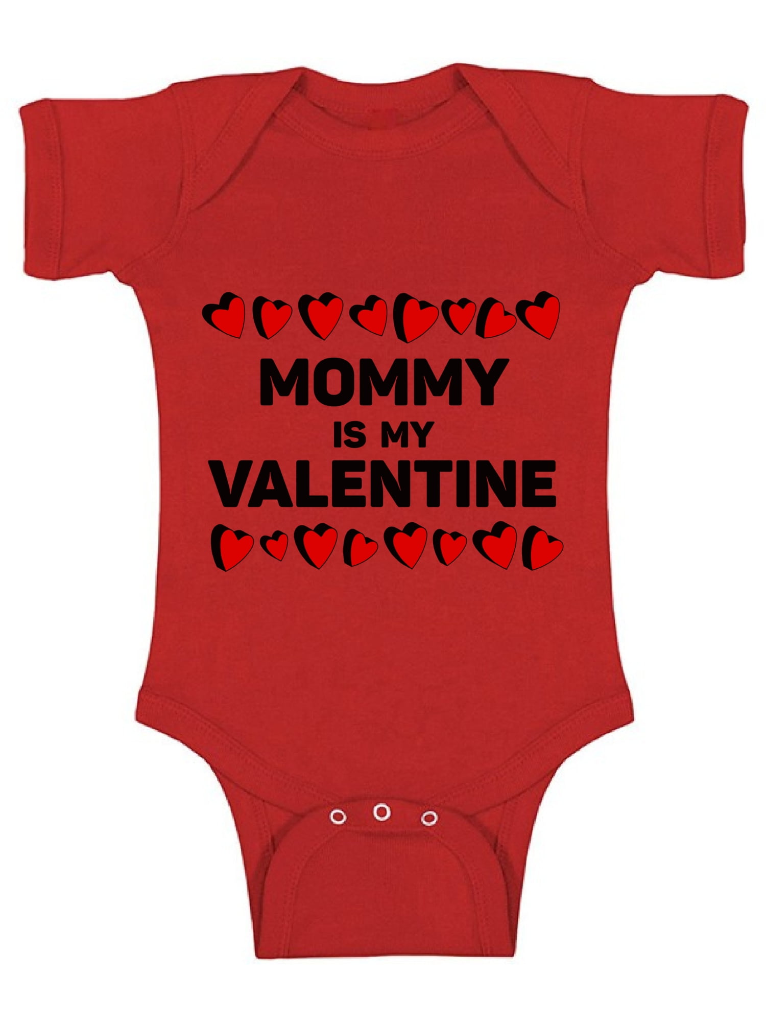 Awkward Styles Mommy Is My Valentine Short Sleeve Bodysuit for Baby