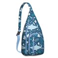 thumbnail image 1 of Tropical Marine Life Shoulder Bag - Colorful Shark & Coral Reef Pattern (Breathable & Lightweight), 1 of 4