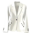 thumbnail image 5 of Casual Blazers for Women 2025 Long Sleeve Notch Lapel Collar Button Slim Fit Business Casual Work Office Jacket, 5 of 6