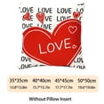 thumbnail image 5 of Lavish Cover 14x14 Inch Red White Black Heart Gnome Pillow Cover, Retro Valentine Decorative Cushion Case for Sofa Bedroom, No Insert, 5 of 8