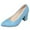 Light Blue, variant on Xfvqtps Womens Pumps Pointed Toe Block Heel Patterned Fabric Dress Shoes Light Blue Floral Party Heels for Wedding Guest and Special Events