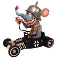 thumbnail image 1 of Halloween Ornament Angry Big Mouth Statue Rat Fink Collectible Model Toy Halloween Decoration Monster Driving Multi-color Optional, 1 of 4