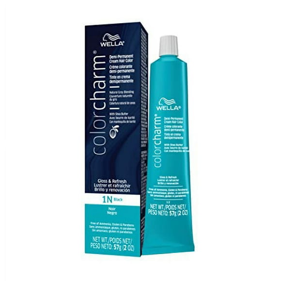 Tinte para el cabello WELLA Color Charm Demi Permanente 1N Negro 2 oz