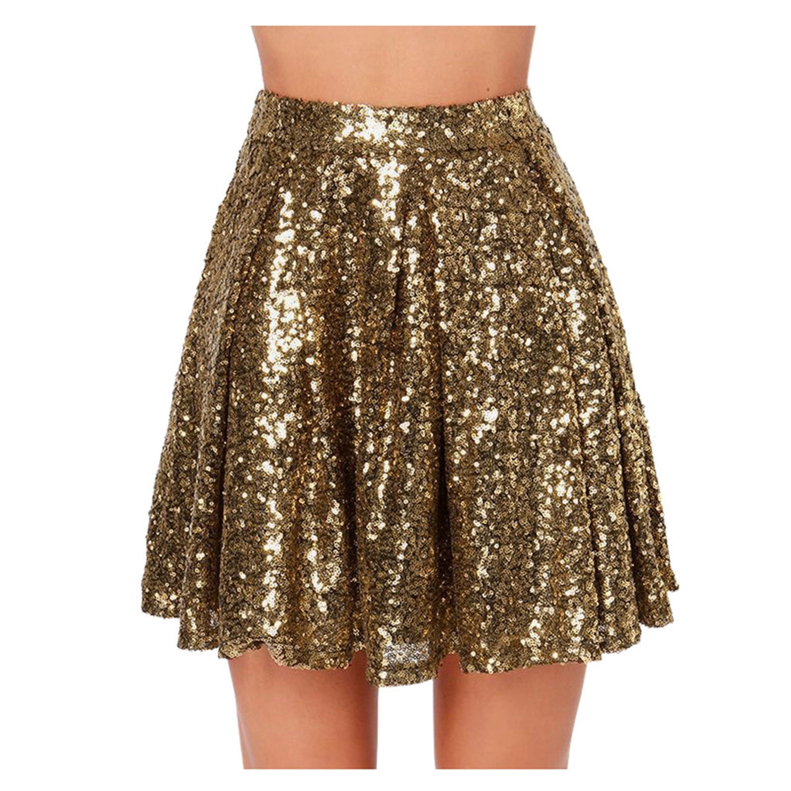 Plus Size Gold Sequin Skirt | lupon.gov.ph